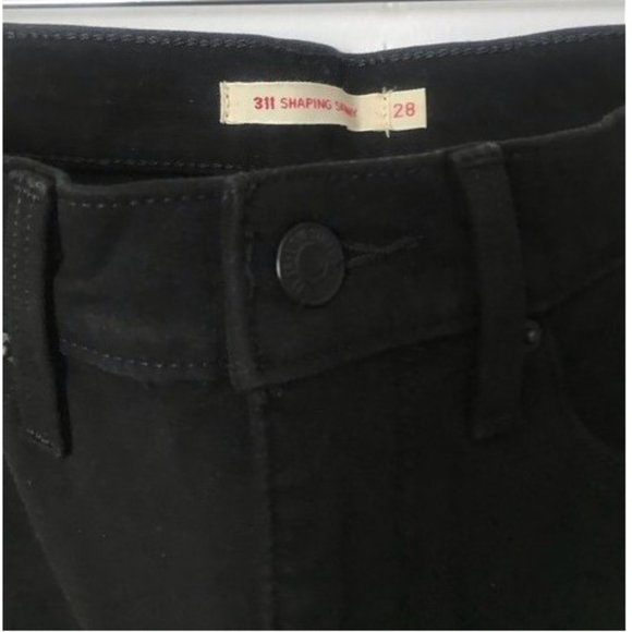 LEVI'S BLACK 311 SHAPING SKINNY DENIM JEANS 28 - Picture 5 of 11
